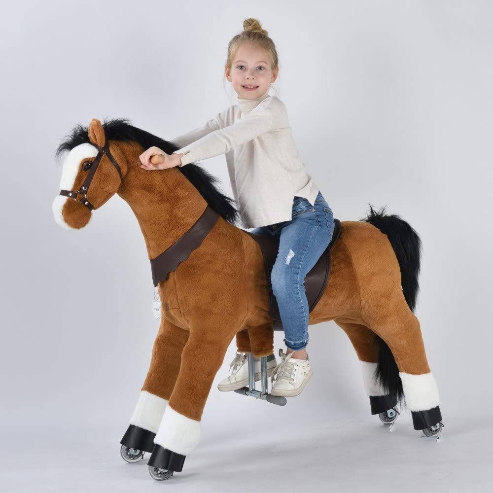 UFREE LARGE RIDING HORSE LARGE (44") UFREE HORSE,BLACK MANE AND TAIL
